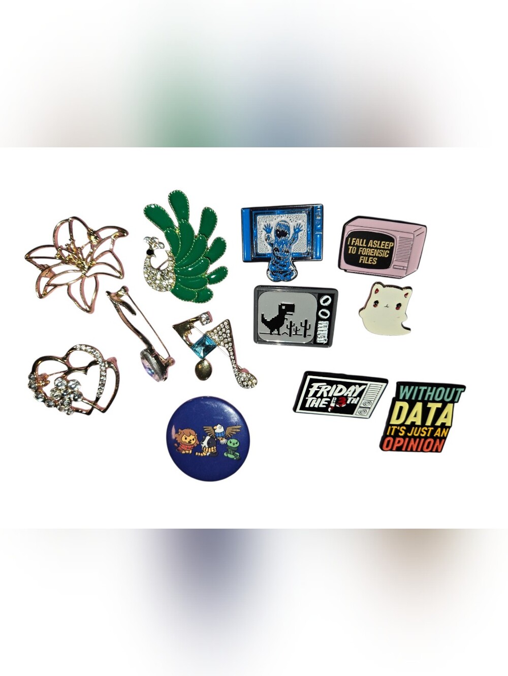 Assorted Novelty Enamel Pins  & Brooches
